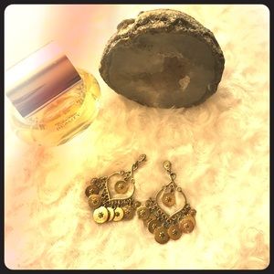 Gold chandelier earrings